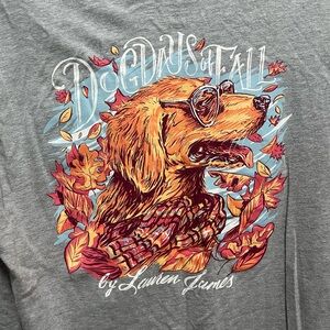 Lauren James Gray and Orange Art Tee